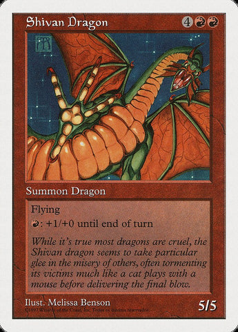 Shivan Dragon (Portuguese Copyright) [Fifth Edition]